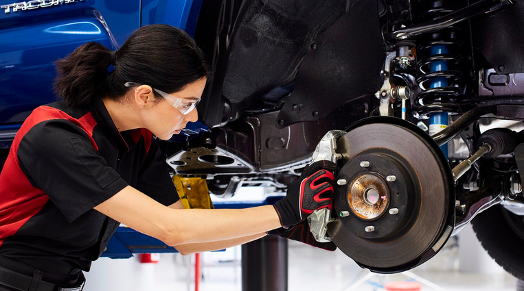 Woman working on rotors