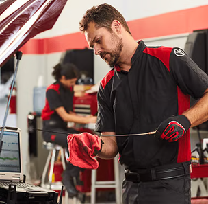 Man doing oil change